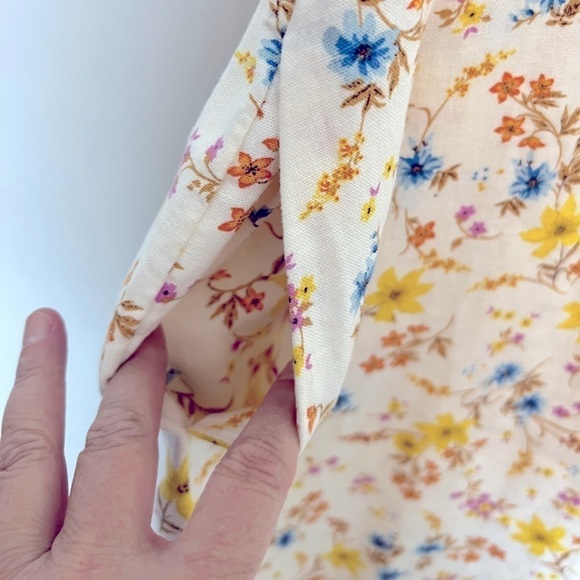 Old Navy Yellow Floral Cami Linen Pockets Dress Size S - Picture 5 of 9
